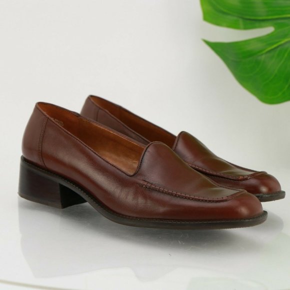 Ipanema Brazil Women Anise Loafer Slip On Size 8.5 Brown Leather Business Casual - Picture 1 of 12